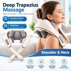 New 2026 Brushless Motor Neck and Shoulder Massager Wireless Shoulder and Back Kneading Massage Shawl Neck Masajeador